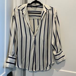 Zara Satin Button Down Blouse